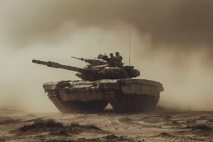 Military armed tank used combat war time